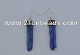 NGE5100 10*35mm - 15*45mm freeform blue kyanite earrings