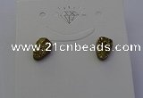 NGE5114 5*8mm freeform plated druzy quartz earrings wholesale