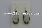 NGE5140 10*22mm - 12*25mm freeform plated druzy quartz earrings