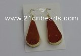 NGE5172 15*28mm - 15*30mm flat teardrop mookaite earrings