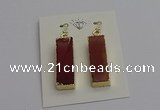 NGE5173 10*28mm - 10*30mm rectangle mookaite earrings