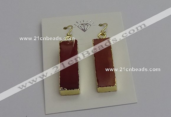 NGE5173 10*28mm - 10*30mm rectangle mookaite earrings