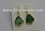 NGE5175 15*20mm australia chrysoprase earrings wholesale