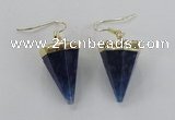 NGE64 14*20mm - 15*22mm cone agate gemstone earrings wholesale