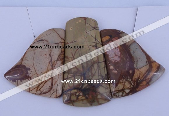 NGP09 Picasso jasper gemstone pendants set jewelry wholesale