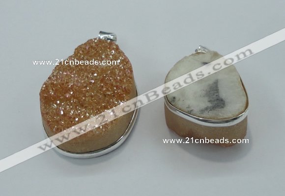 NGP1001 25*35mm - 35*45mm freeform druzy agate beads pendant