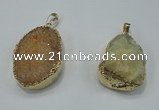 NGP1025 25*35mm - 35*45mm freeform druzy agate beads pendant