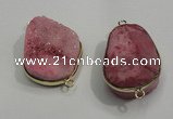 NGP1053 20*30mm - 25*35mm freeform druzy agate beads pendant