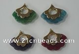 NGP1074 8*25*28mm agate gemstone pendants with brass setting