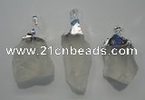 NGP1085 20*30mm - 25*50mm nuggets white crystal pendants