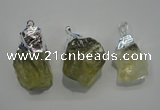 NGP1086 20*30mm - 25*50mm nuggets yellow quartz pendants