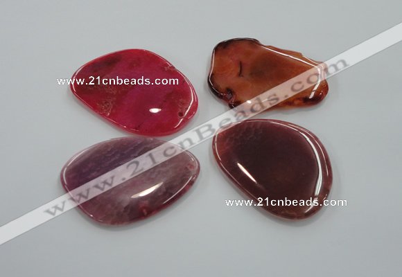 NGP1171 35*50mm - 45*65mm freeform agate gemstone pendants wholesale