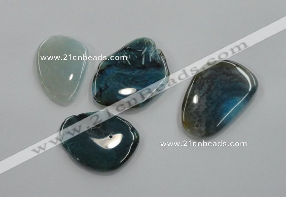 NGP1173 30*50mm - 35*60mm freeform agate gemstone pendants wholesale