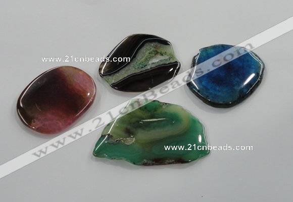 NGP1181 40*50mm - 50*70mm freeform agate gemstone pendants wholesale
