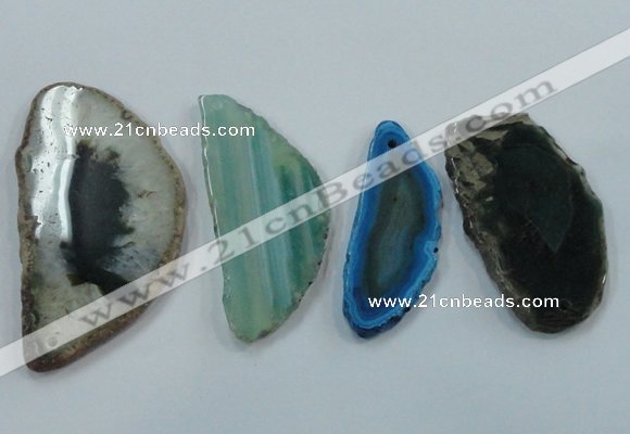 NGP1198 30*50mm - 40*70mm freeform agate gemstone pendants wholesale