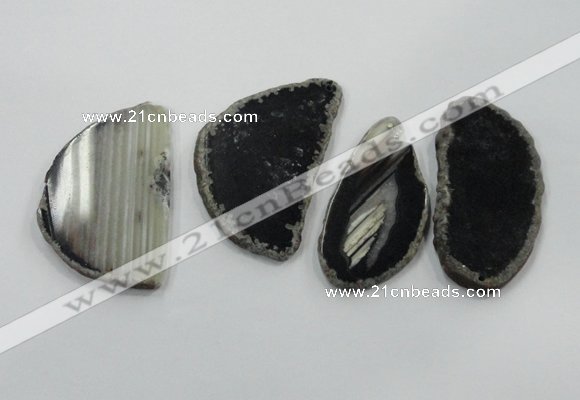 NGP1199 30*55mm - 55*75mm freeform agate gemstone pendants wholesale