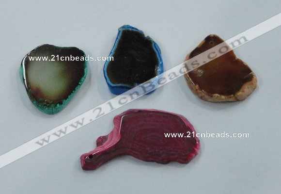 NGP1200 30*50mm - 45*70mm freeform agate gemstone pendants wholesale