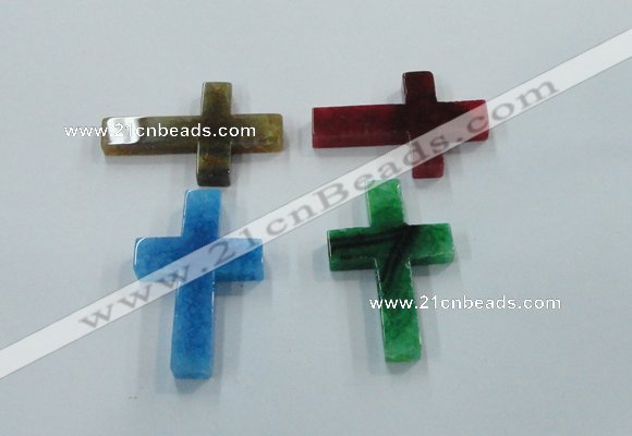 NGP1216 35*55mm cross agate gemstone pendants wholesale