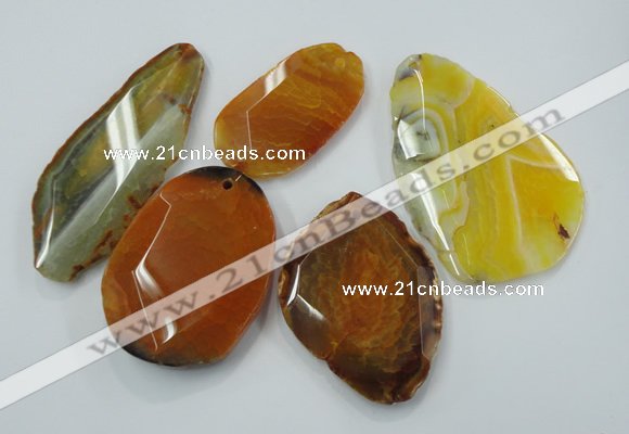 NGP1256 25*40mm - 50*65mm freeform agate gemstone pendants wholesale