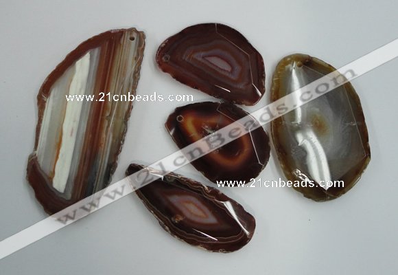 NGP1260 35*45mm - 50*80mm freeform agate gemstone pendants wholesale