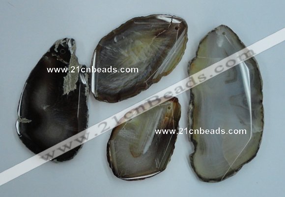 NGP1266 40*55mm - 60*80mm freeform agate gemstone pendants wholesale