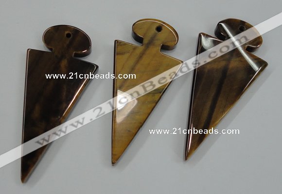 NGP1311 25*60mm – 32*65mm yellow tiger eye pendants wholesale