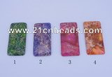 NGP135 5pcs 30*60mm rectangle dyed imperial jasper gemstone pendants