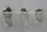 NGP1350 10*35mm - 15*60mm faceted nuggets white crystal pendants