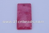 NGP136 2pcs 30*40mm rectangle dyed white jade gemstone pendants