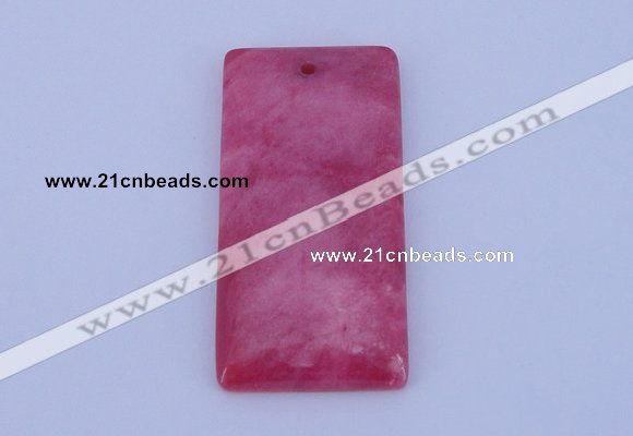 NGP136 2pcs 30*40mm rectangle dyed white jade gemstone pendants