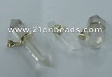 NGP1361 12*35mm - 16*55mm faceted nuggets white crystal pendants