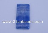 NGP137 2pcs 30*40mm rectangle dyed blue lace agate gemstone pendants