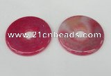 NGP1371 7*50mm - 8*55mm donut agate gemstone pendants