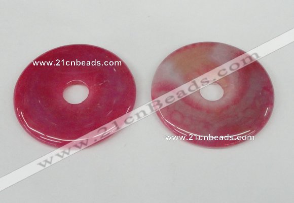 NGP1371 7*50mm - 8*55mm donut agate gemstone pendants