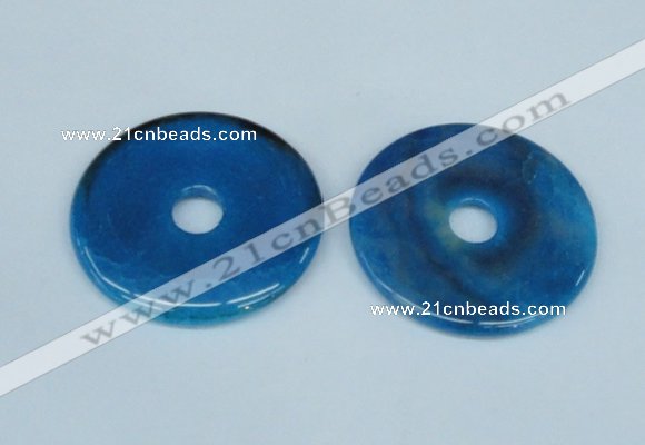 NGP1374 7*50mm - 8*55mm donut agate gemstone pendants