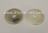 NGP1376 7*50mm - 8*55mm donut agate gemstone pendants