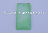 NGP138 2pcs 30*40mm rectangle dyed white jade gemstone pendants
