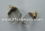 NGP1390 15*20mm - 20*35mm faceted nuggets white crystal pendants