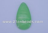 NGP140 2pcs 30*60mm teardrop dyed white jade gemstone pendants