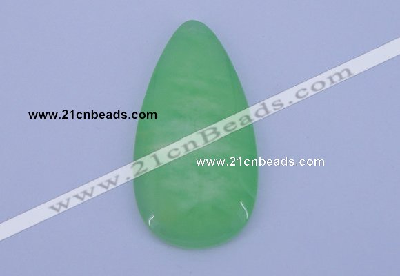 NGP140 2pcs 30*60mm teardrop dyed white jade gemstone pendants