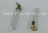 NGP1420 9*50mm - 11*60mm stick white crystal gemstone pendants