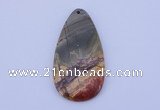 NGP144 2pcs 30*60mm teardrop picasso jasper gemstone pendants