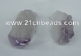 NGP1441 20*45mm - 25*55mm nuggets amethyst gemstone pendants