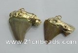 NGP1456 20*30mm - 25*35mm shark teeth pendants wholesale