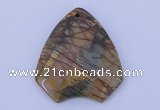 NGP146 2pcs 40*44mm fashion picasso jasper gemstone pendants