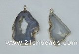 NGP1478 30*45mm - 40*55mm freeform blue lace agate pedants