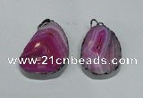 NGP1485 30*45mm - 40*50mm freeform plated druzy agate pendants