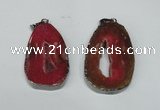 NGP1486 30*45mm - 40*50mm freeform plated druzy agate pendants