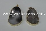 NGP1490 30*45mm - 40*50mm freeform plated druzy agate pendants