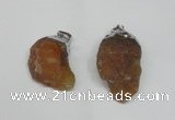 NGP1500 20*30mm - 25*50mm nuggets red agate gemstone pendants